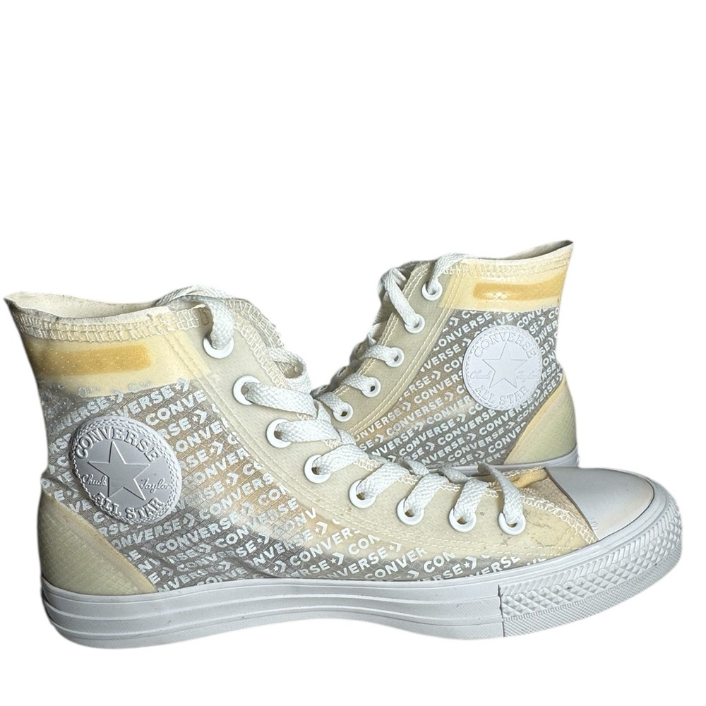 Converse Chuck Taylor translucent Women's 11 High-Top Sneakers - White and Cream